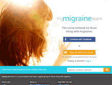 Tablet Screenshot of mymigraineteam.com